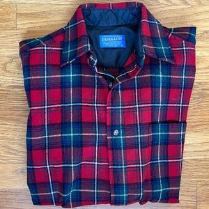 Men’s Vintage Pendleton Wool Plaid Flannel shirt size S amazing condition